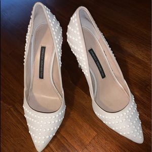 Cream Stud Pumps French Connection